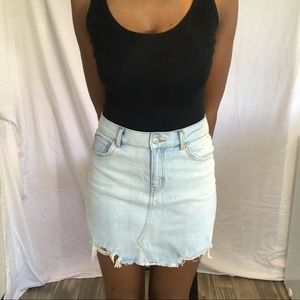 Wild Fable High-Rise Denim Mini Skirt Light Wash